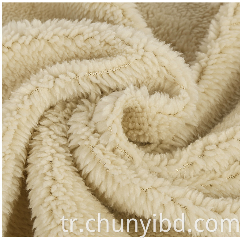 Lady Fashion Coat Sherpa Polar kumaş fırçalanmış kumaş